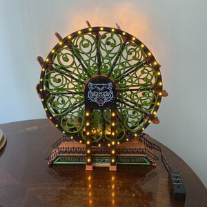 Dept 56 Snow Village Halloween SCAREDY CAT FERRIS WHEEL Animated Lights Motion